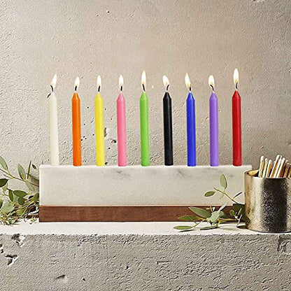 HELLY Unscented 4" Mini Chime Ritual Spell Taper Candle - color: 4"100pcs-colored