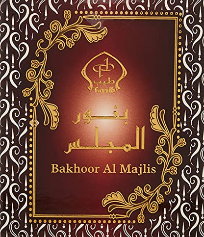 Tayyib Bakhoor Al Majlis 50 gm Incense Home Fragrance Natural Hand Dipped Best Wood Scent Use with Incense Burner- Not Included