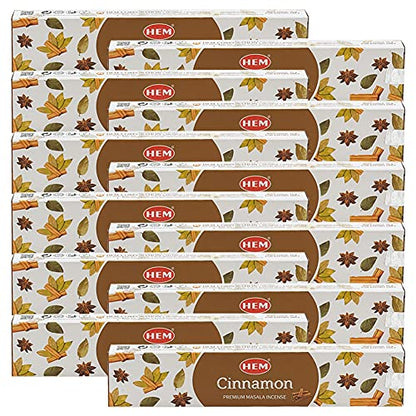 Cinnamon Masala Incense Sticks and Holder Burner Bundle from Hem Incense and Trumiri for Home Fragrance Insence Insiensos - color: Cinnamon Masala
