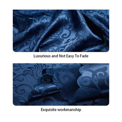 Wave Scroll Damask Jacquard Rectangle Deep Sea Blue Tablecloth 60" 120"，Wipeable Table Cover for Dining Table, Buffet Parties and Camping - color: Deep Sea Blue, size: 60" x 120" (Rectangle)