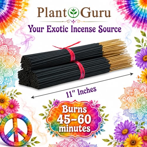Peppermint Incense Sticks 11" - 1 Bundle 85 to 100 Sticks - Smooth and Clean Long Burn Time, 45 to 60 Minutes.