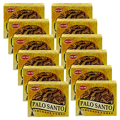 Palo Santo Incense Cones and Burner Holder Bundle from Hem Incense Trumiri for Smudging and Aroma - color: Palo Santo