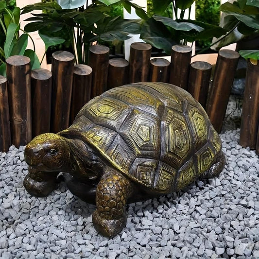 21.2" Large Resin Turtle Garden Statue, Realistic Tortoise Sculpture for Outdoor Decor, Weather-Resistant Animal Lawn Ornament for Patio, Balcony, Yard, Porch & Indoor Home Decoration - color: 21.2 in Turtle
